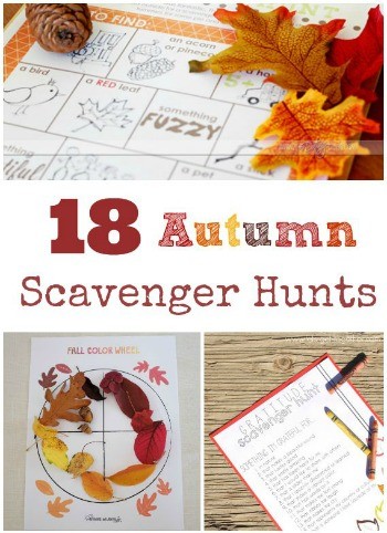 18 Autumn & Fall Scavenger Hunts | FREE printable lists - Edventures ...