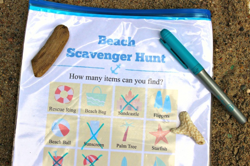 Beach Scavenger Hunt for Kids (FREE printable!) - Edventures with Kids