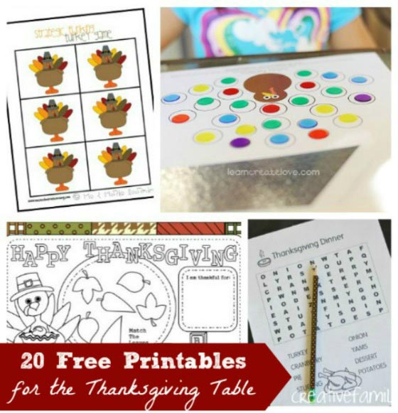 free thanksgiving printables