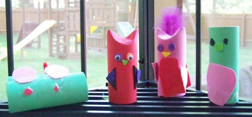 Paper Tube Owl & Mouse