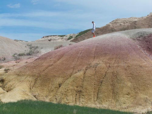 Colored hills in the Badlands South Dakota