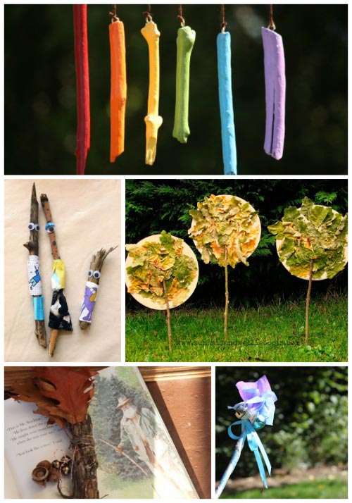 Kids Nature Crafts using Sticks