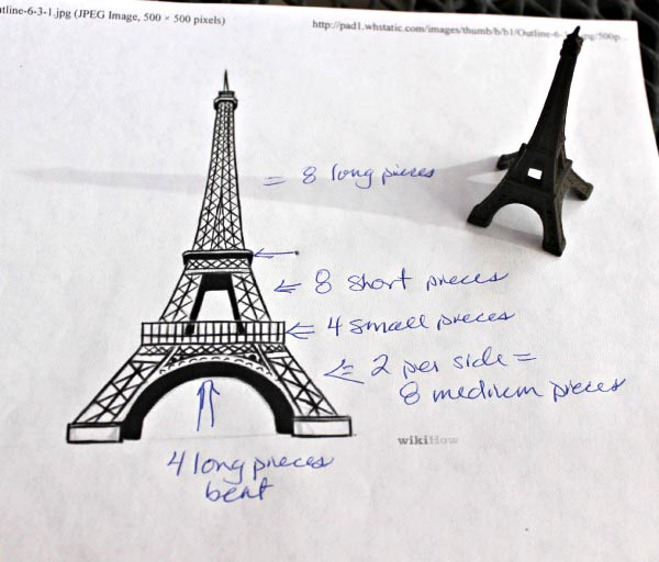 Break down design of Eiffel Tower