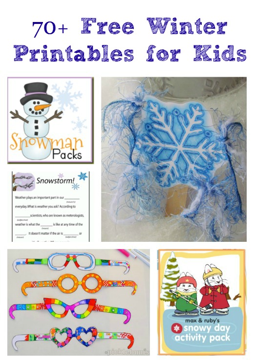 winter printables for kids
