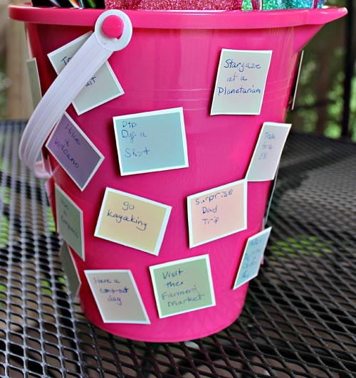 Summer Bucket list on a bucket