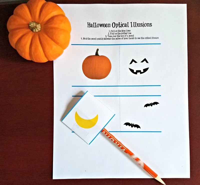 Optical Illusion Science experiment for kids with printable worksheet!