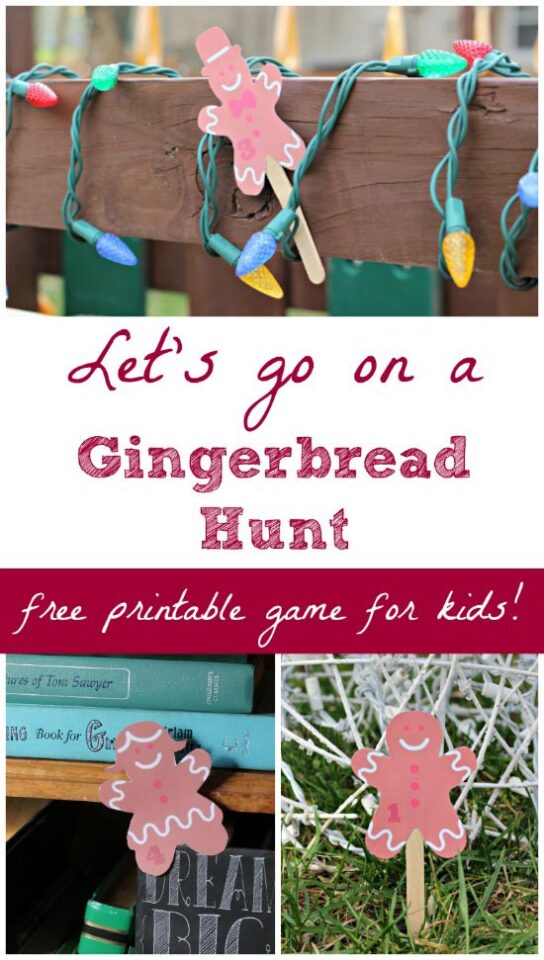 Christmas Game for Kids Gingerbread Scavenger Hunt