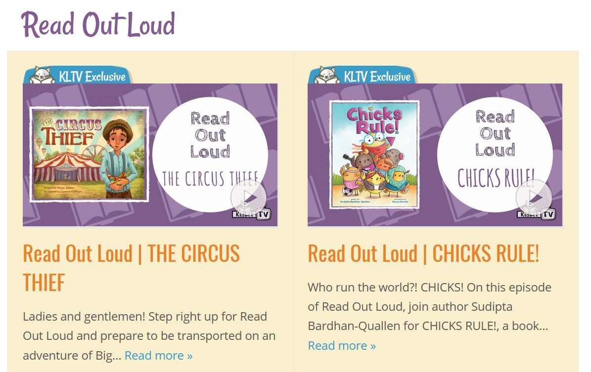 Websites for FREE Read Aloud books
