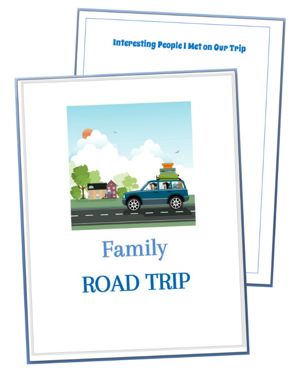 Road trip games binder cover printables