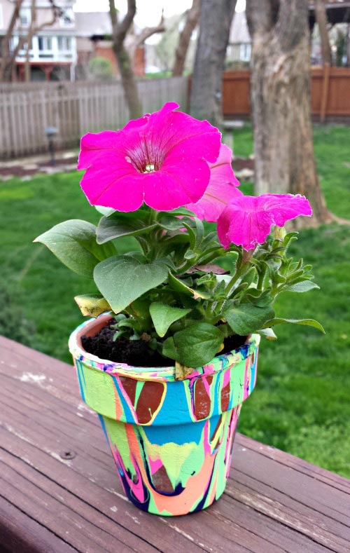 Flower Pot crafts - easy kids idea for Mothers Day or Teacher gift