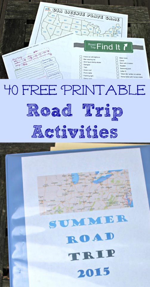 Road Trip Activities for Kids - free games & printables