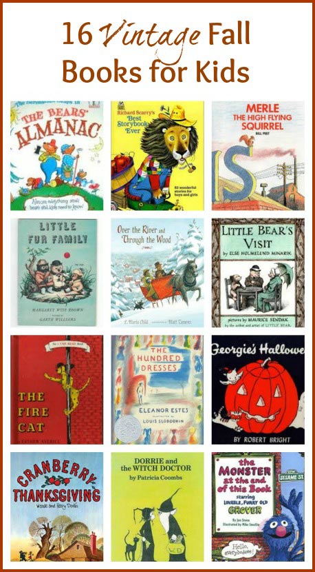 classic fall books for kids - vintage stories about halloween, thanksgiving and autumn