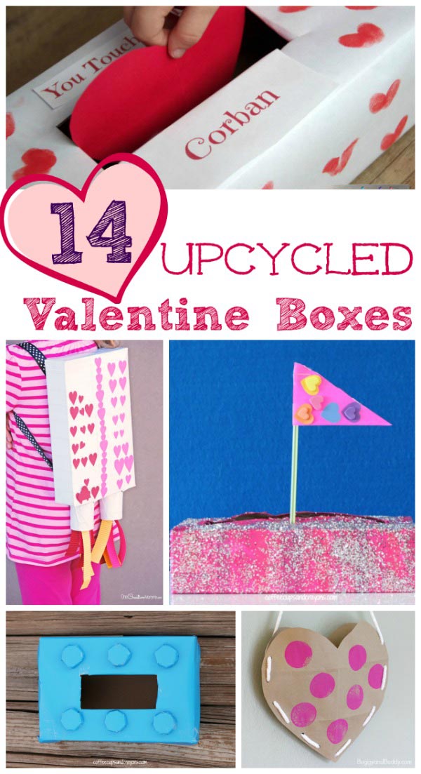 Easy and unique ideas for Valentine Box and card holders that kids can make on their own!