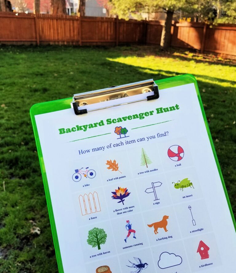 Outdoor Scavenger Hunt for Kids | For the Yard, Patio or Balcony