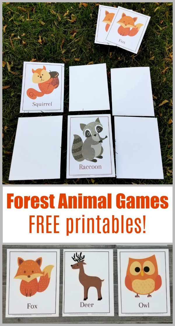 Forest Animals Activities FREE printable game