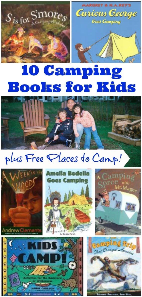 camping books for kids + free places to camp too!