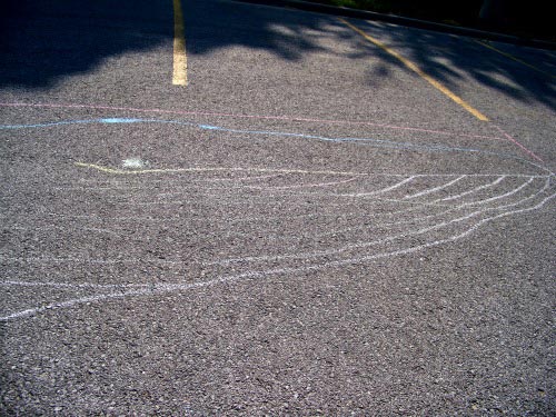 Tutorial on how to draw a Blue Whale using chalk