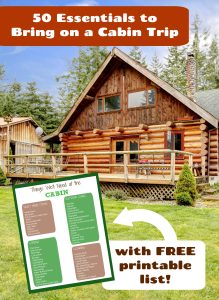 Cabin Camping Packing List (free printable!)