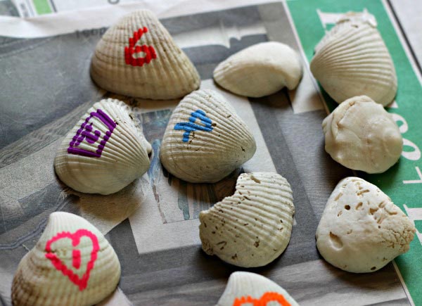 DIY Seashell Sundial craft for kids