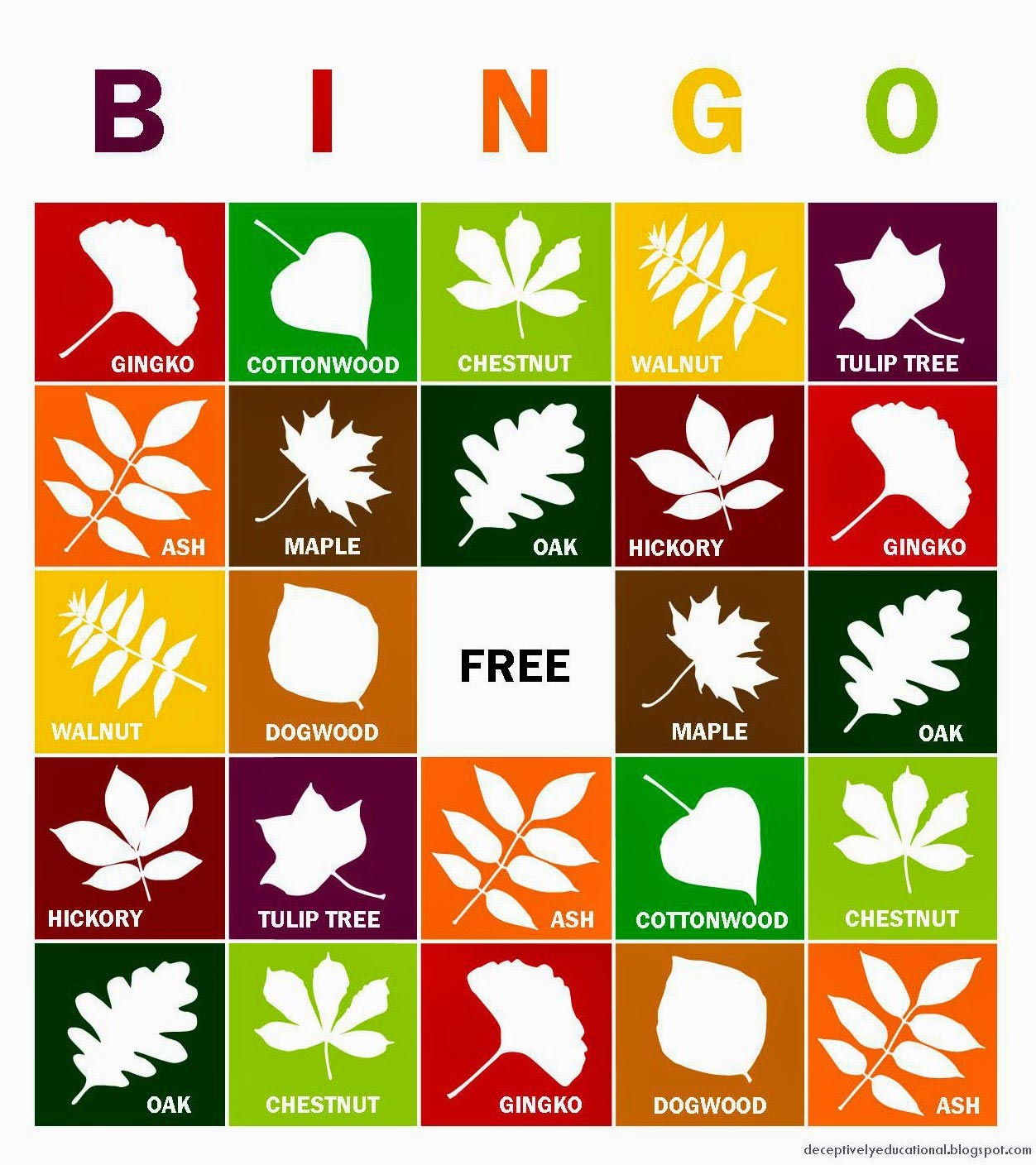 Leaf BINGO game 