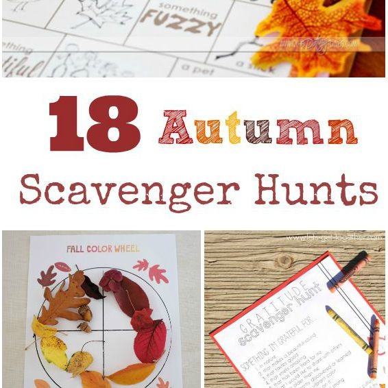 Seasonal scavenger hunts for kids for winter, spring, fall and summer!