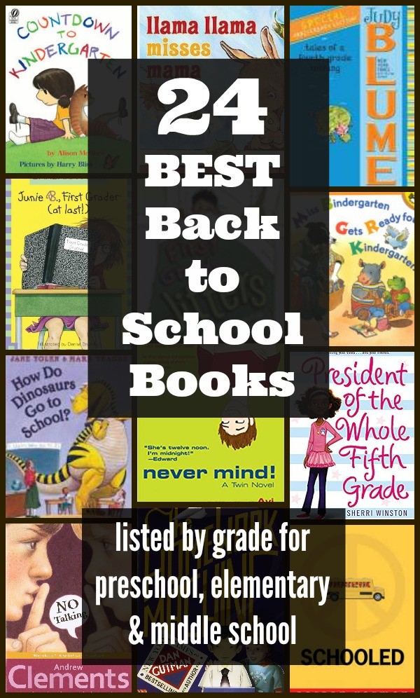 Books to read for First Day of School or Back to School - preschool, kindergarten, 1st, 2nd, 3rd, 4th, 5th and 6th grade