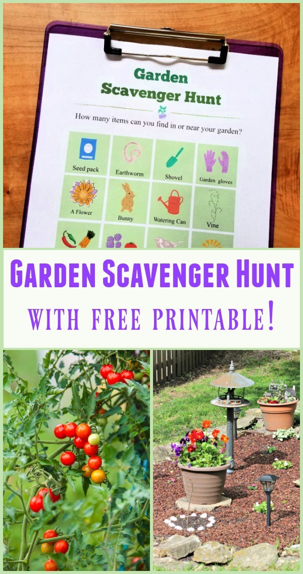 Garden Scavenger Hunt (with FREE printable!)