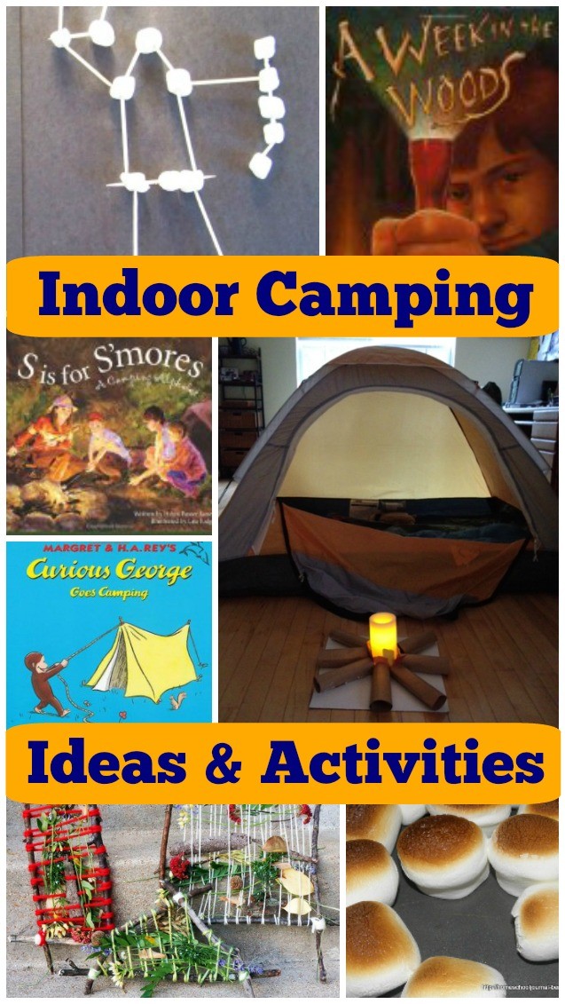 Fun ideas for indoor camping - activities for sleep-overs, family camping and school break ideas!