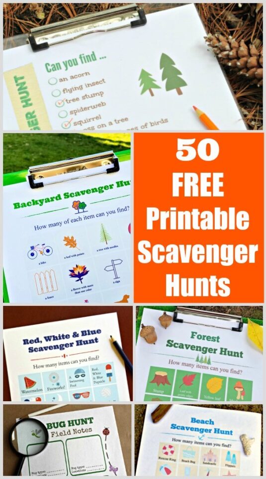 50+ FREE Printable Scavenger Hunts for Kids