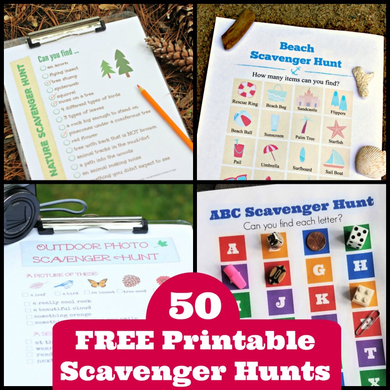 scavenger hunts for kids free