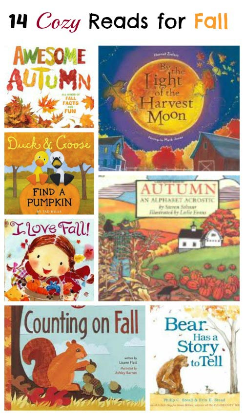 14 Kids Picture Books about Fall for toddlers, preschool and elementary ages.