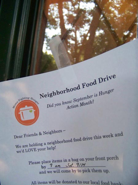 Free Printable Flyer for Neighborhood Food Drive