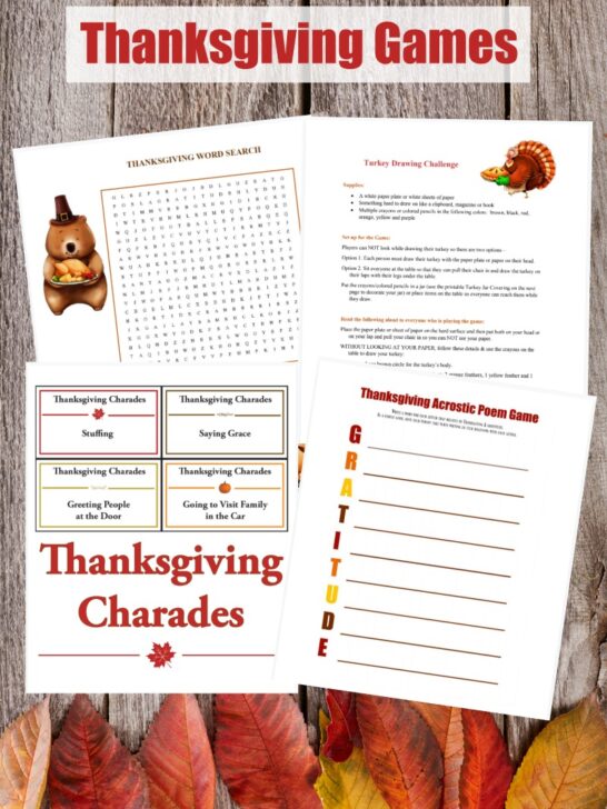 27 Free Printable Thanksgiving Games for Adults & Kids