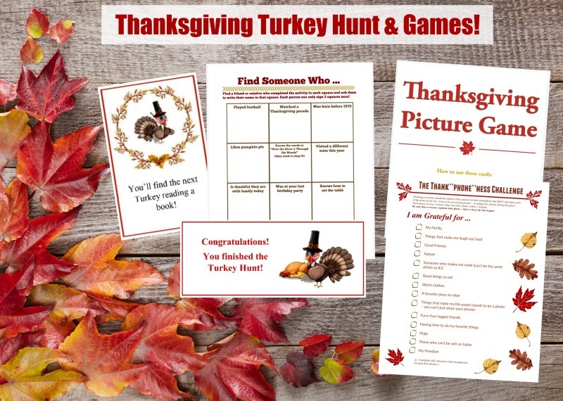 Thanksgiving printable games for the whole family