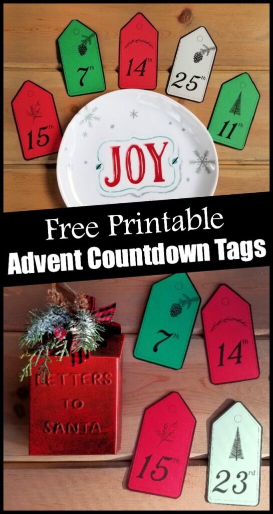 Printable Advent Calendar Numbers | Free Printable Tags pdf