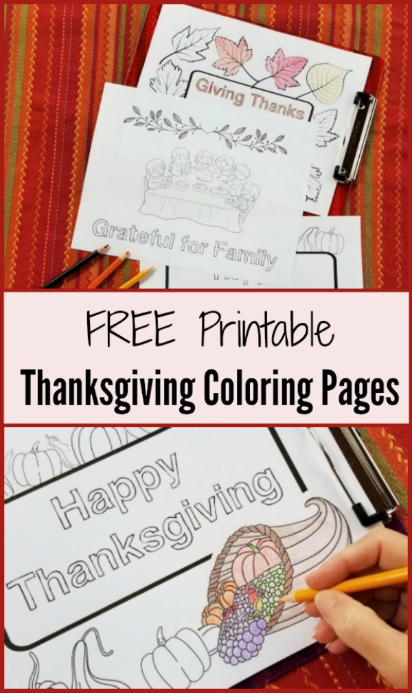 Printable Thanksgiving Coloring pages for adults and kids