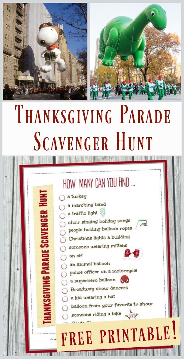 Scavenger hunt Thanksgiving