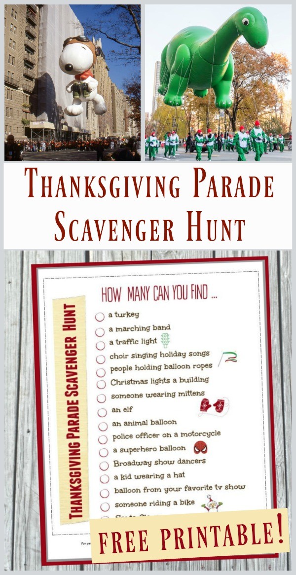 Scavenger Hunt Games: Macy's Thanksgiving Day Parade - The