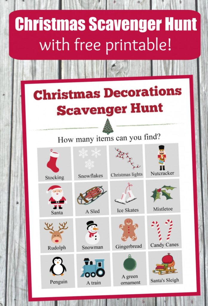 FREE Printable Christmas Scavenger Hunt