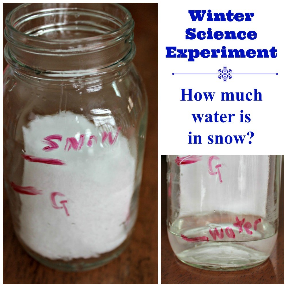 Science Experiments for Kids using snow