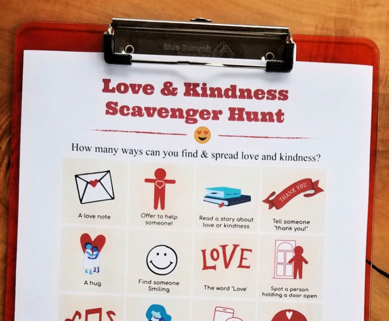 Printable Kindness Scavenger Hunt