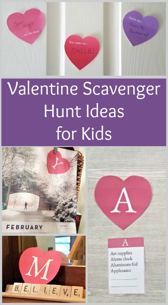 Valentine's Day Scavenger Hunt - non candy valentine Idea with printable heart clues!