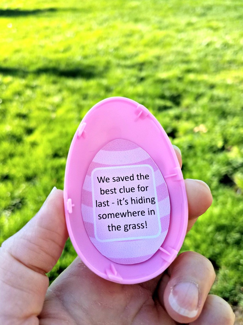 Easter egg scavenger hunt outside