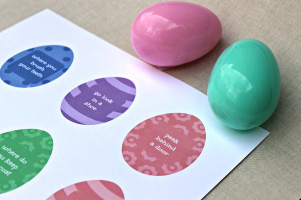 Easter Egg Hunt Clues printable and can be used in any home!