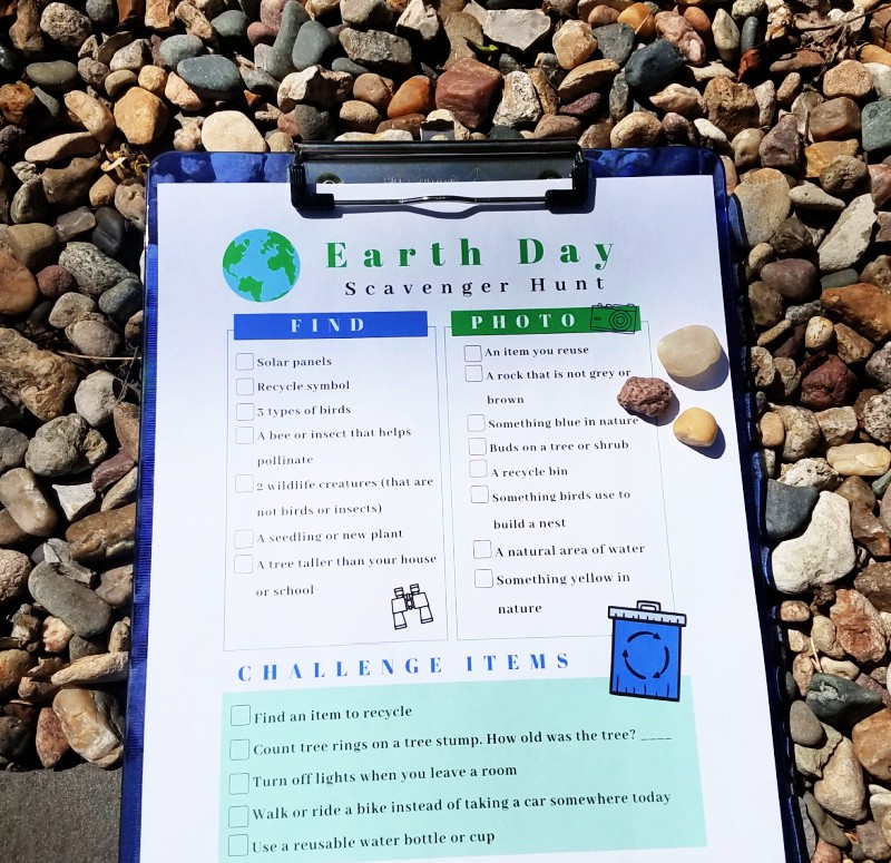 Earth Day scavenger hunt pdf