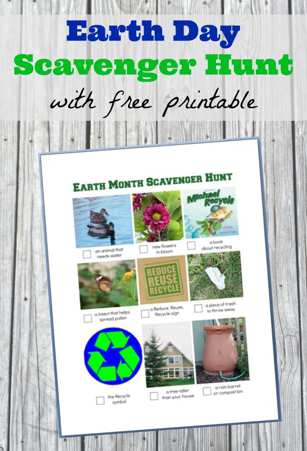Earth Day Scavenger Hunt FREE Printable 