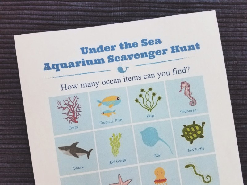 Ocean Pattern Home Scavenger Hunt.