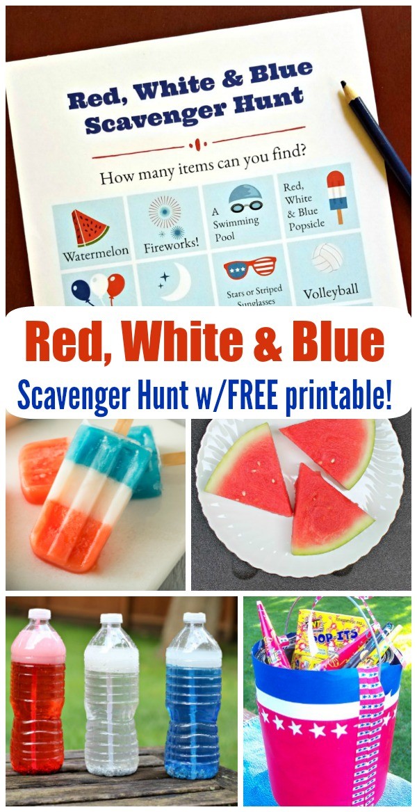 Free Printable Patriotic Scavenger Hunt Game