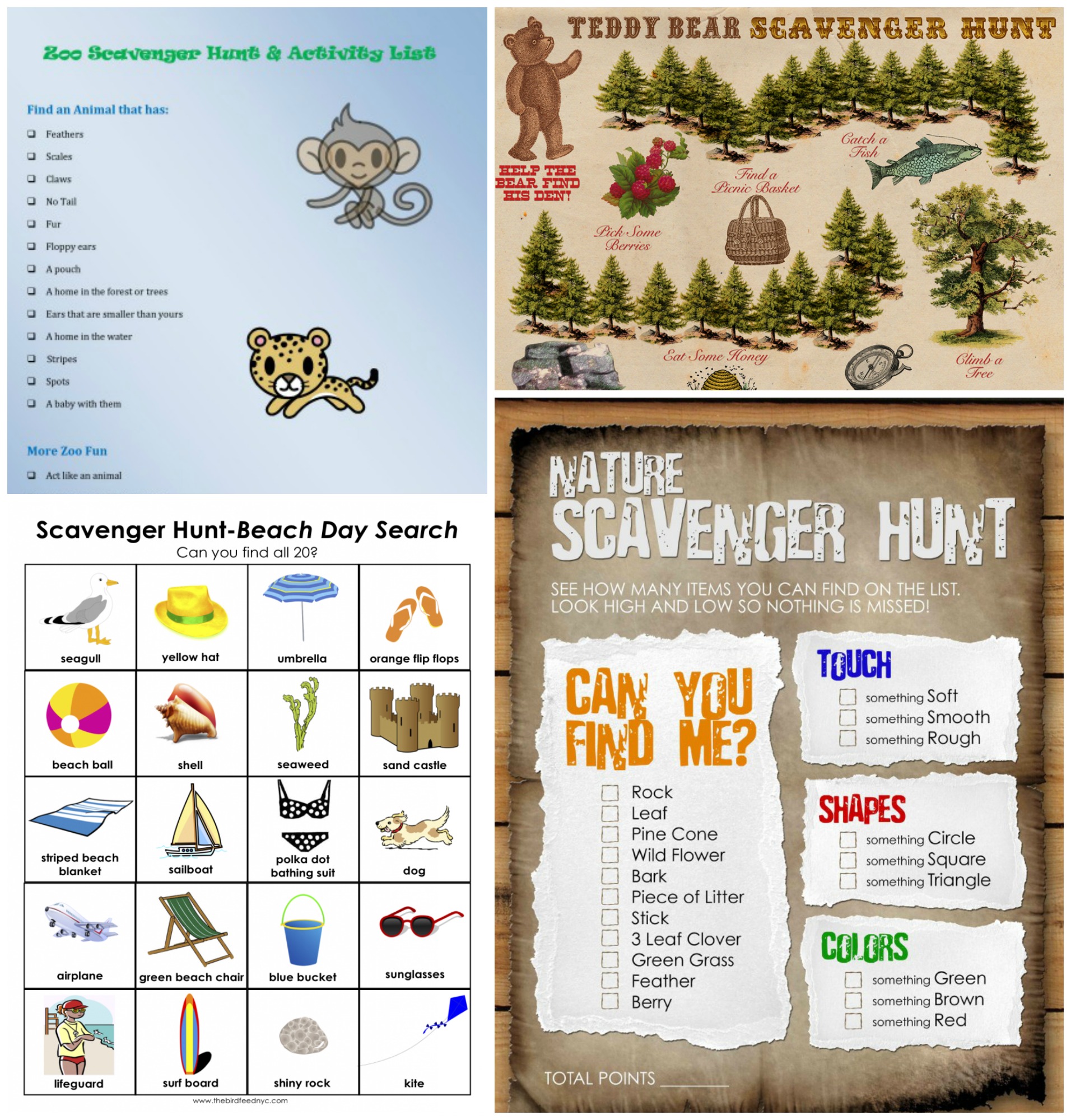 20 Summer Scavenger Hunt Ideas (FREE printable!)