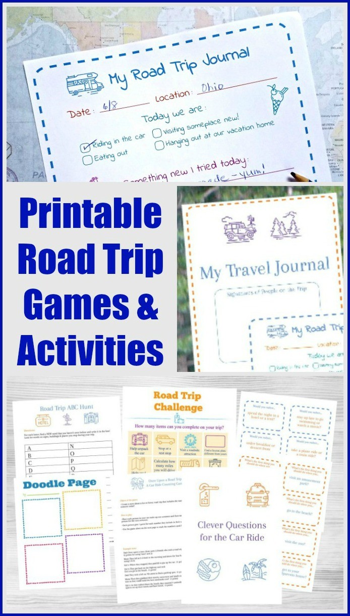 Road trip binder printables - games and activities for long car rides!